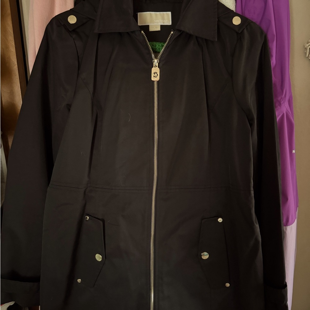Michael Kors long rain coat
